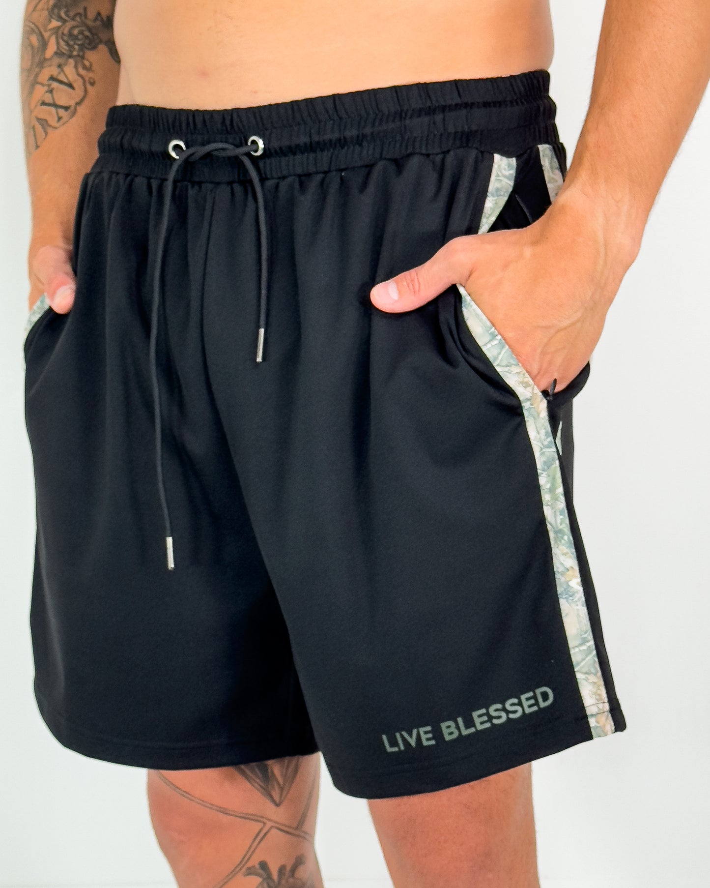 (Pre-Order 4 Weeks) Resilient Camo Striped Shorts