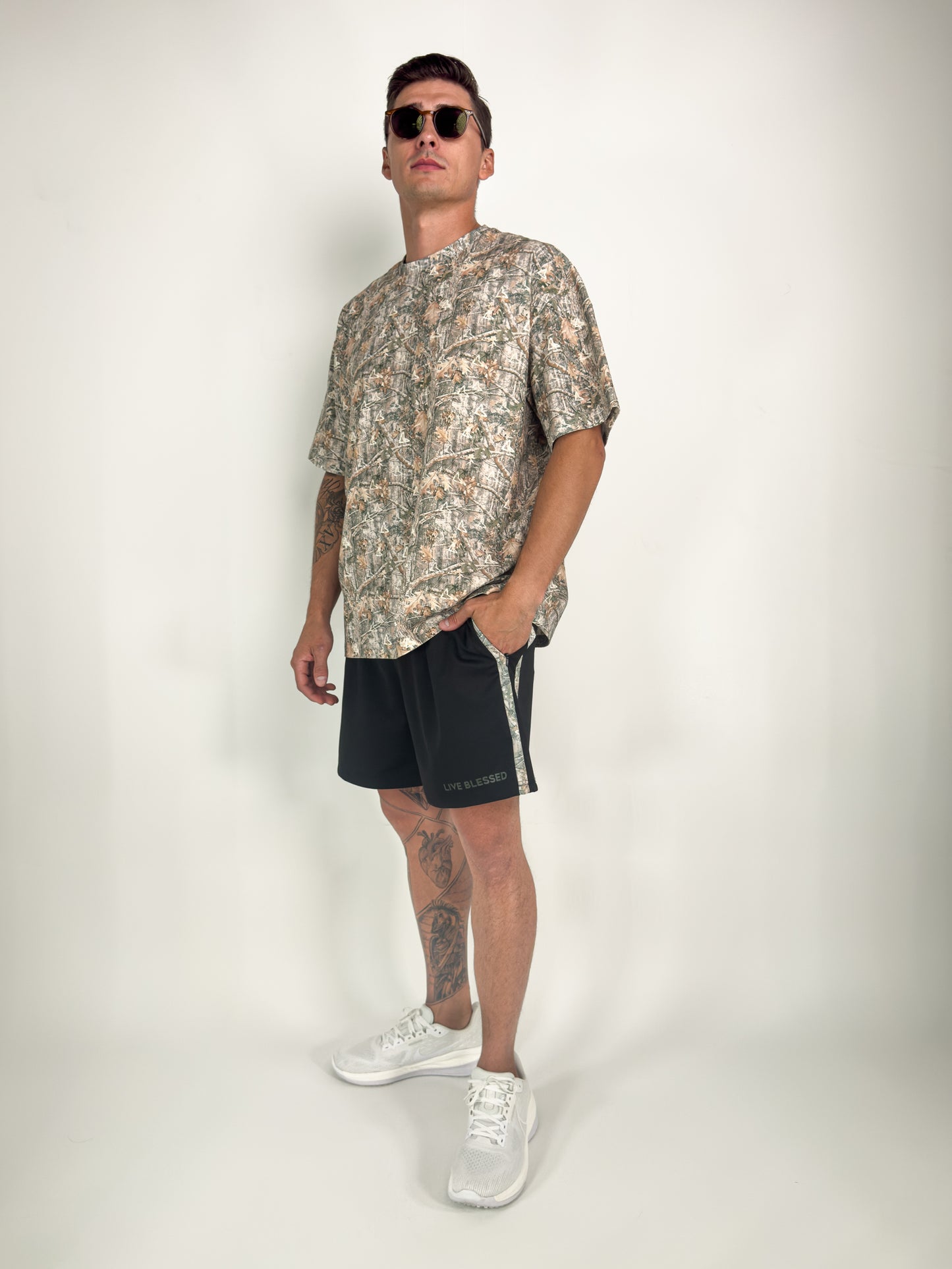 (Pre-Order 4 Weeks) Resilient Camo Striped Shorts