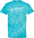 MEN'S LIGHT BLUE LIVE BLESSED TIE DYE TEE