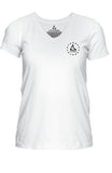 WOMEN'S LVBLSD FLAG - WHITE V-NECK