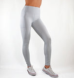 Fitted Dual Pocket Leggings - Light Gray