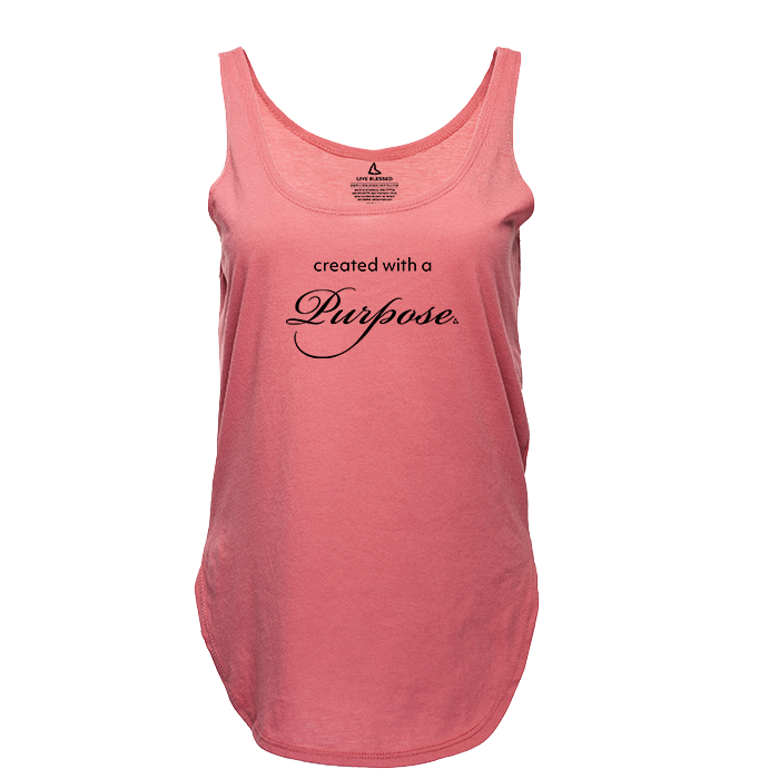 CREATED WITH A PURPOSE TRIBLEND RACEBACK TANK - PINK
